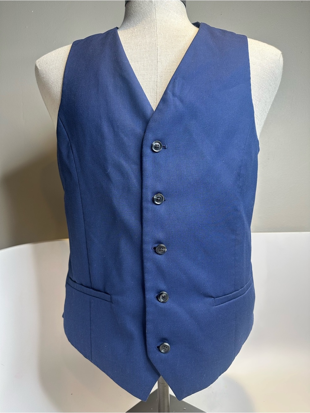 jf j.ferrar Navy Blue Men's Dress Vest